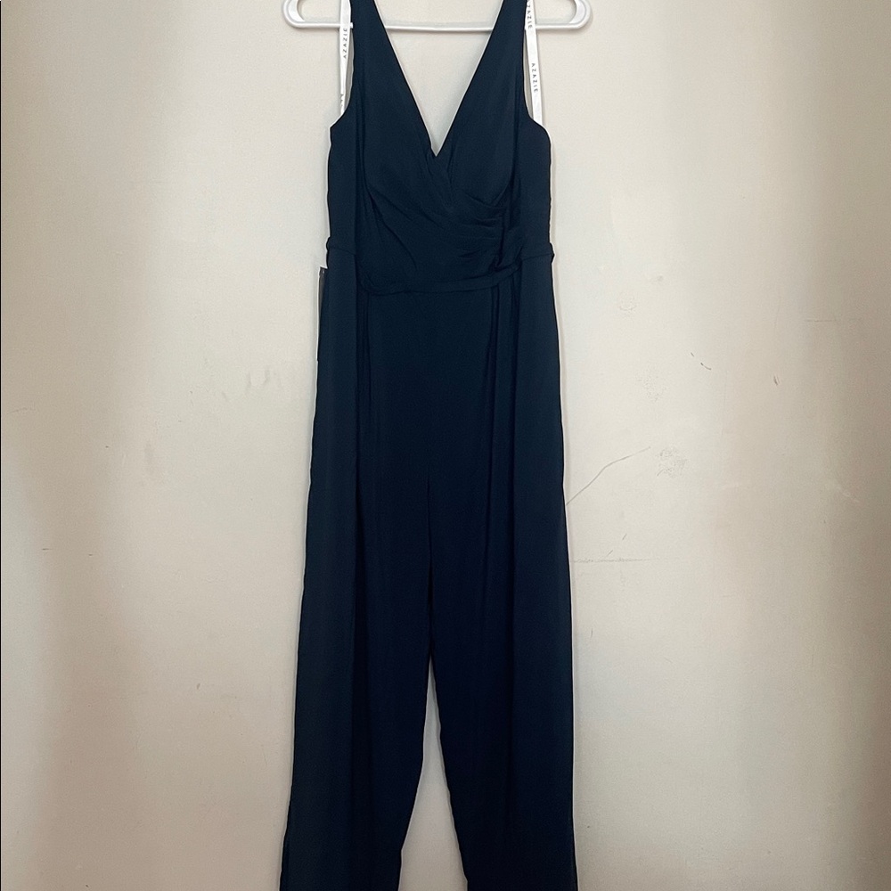 Azazie Elegant Black V-Neck Jumpsuit